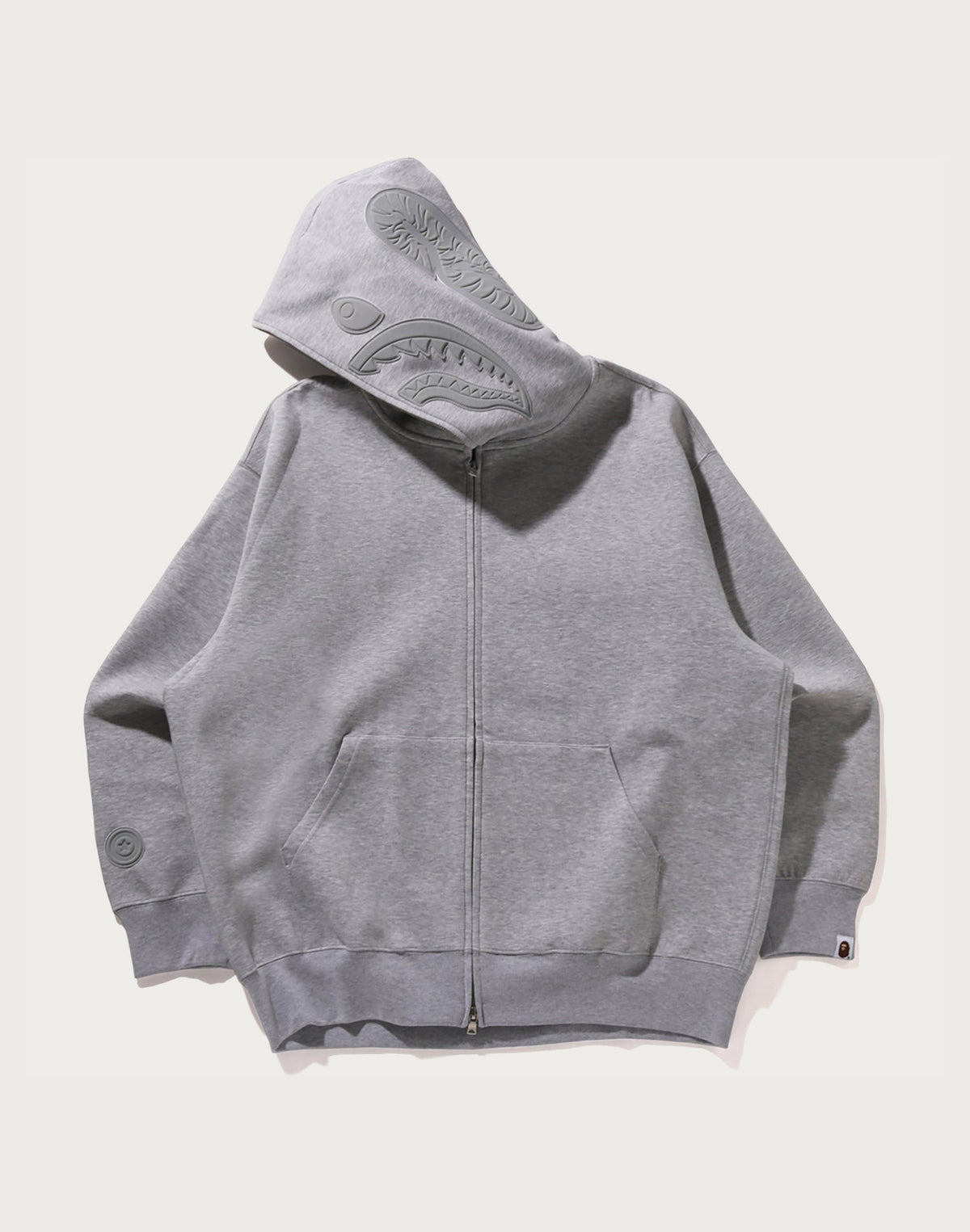 LINE CAMO INTERLOCK RELAXED FIT SHARK FULL ZIP HOODIE MENS