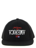 Willy Chavarria Black Polyester Baseball Cap