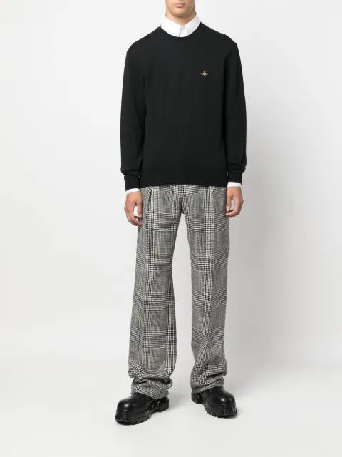 Vivienne Westwood Orb-embroidered fine-knit jumper