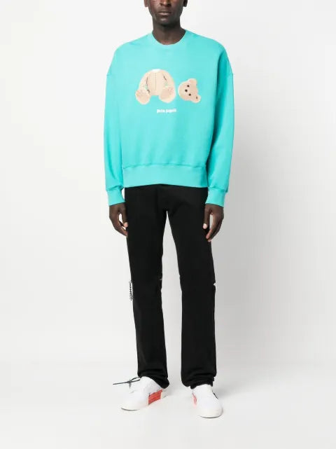 Palm Angels Bear motif crew neck sweatshirt