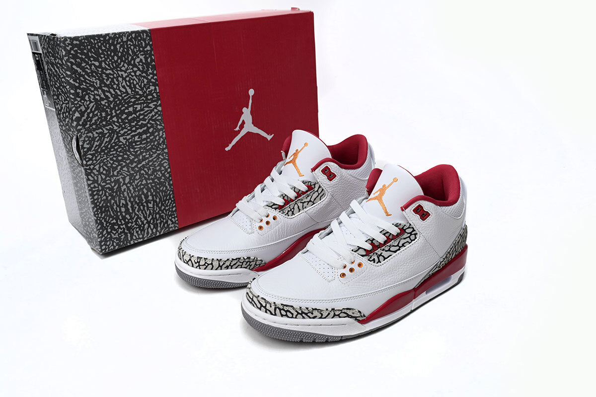 Air Jordan 3 Retro Cardinal Red Reps Sneaker CT8532-126