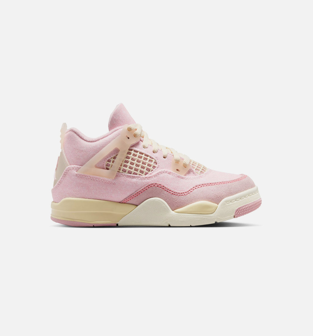 Air Jordan 4 Retro Pink Pearl and Iced Carmine Preschool Sneakers