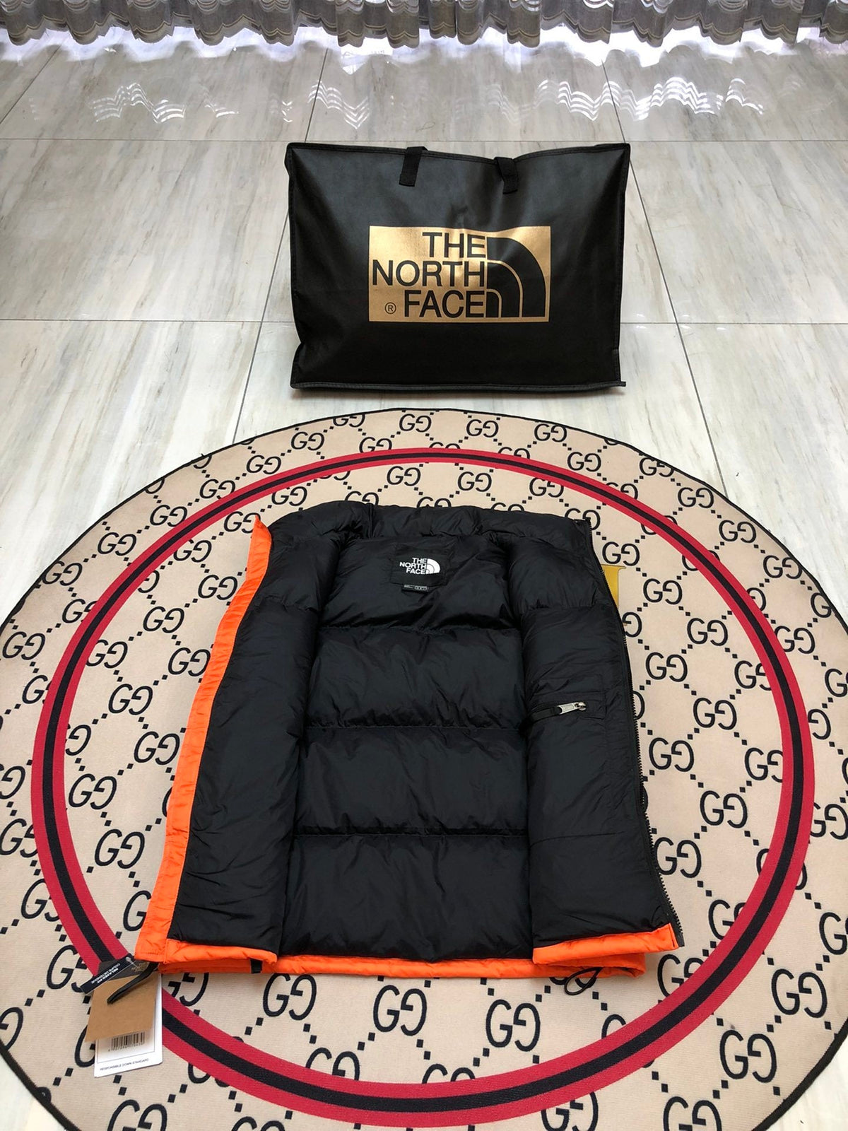 The North Face Orange Black 1996 Retro Nuptse Down Vest