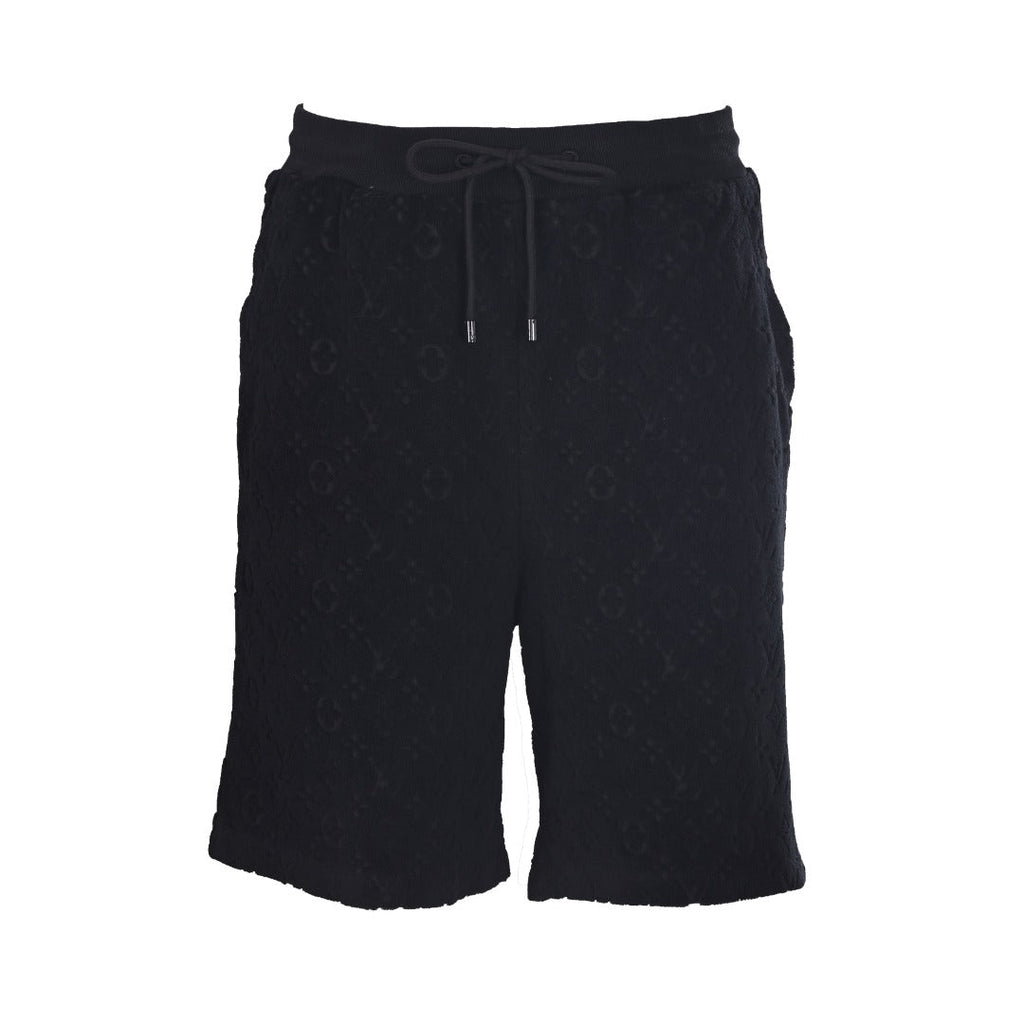 Velvet Textured Terry Athletic Shorts