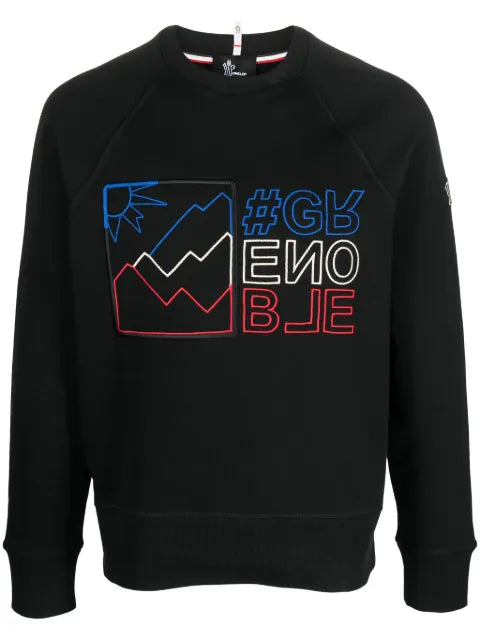 Moncler Grenoble logo-embroidered cotton sweatshirt