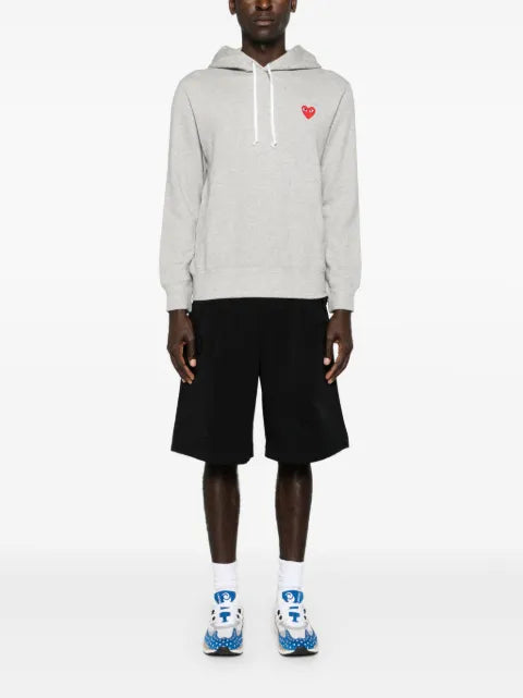 Comme Des Garçons Play heart-patch drawstring hoodie
