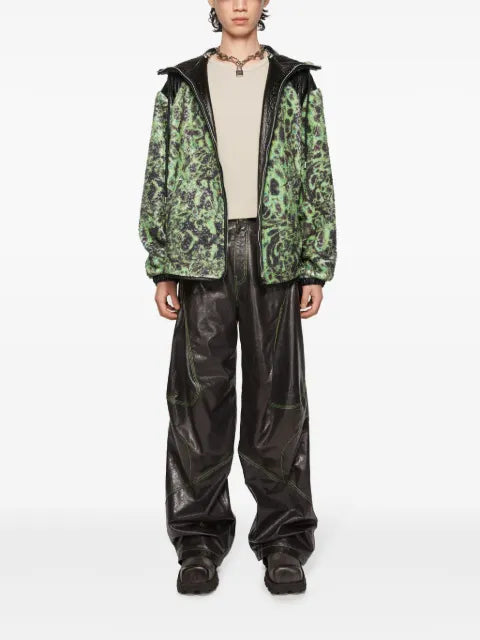 Acne Studios printed fleece hooded jacket