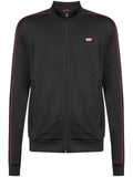 Diesel logo-embroidered zip-up cardigan