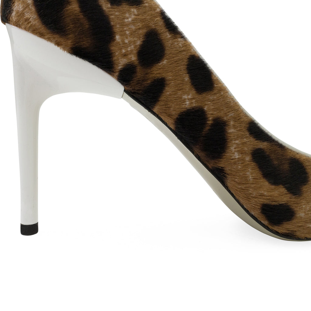 BROWN/WHITE LEOPARD HEELS