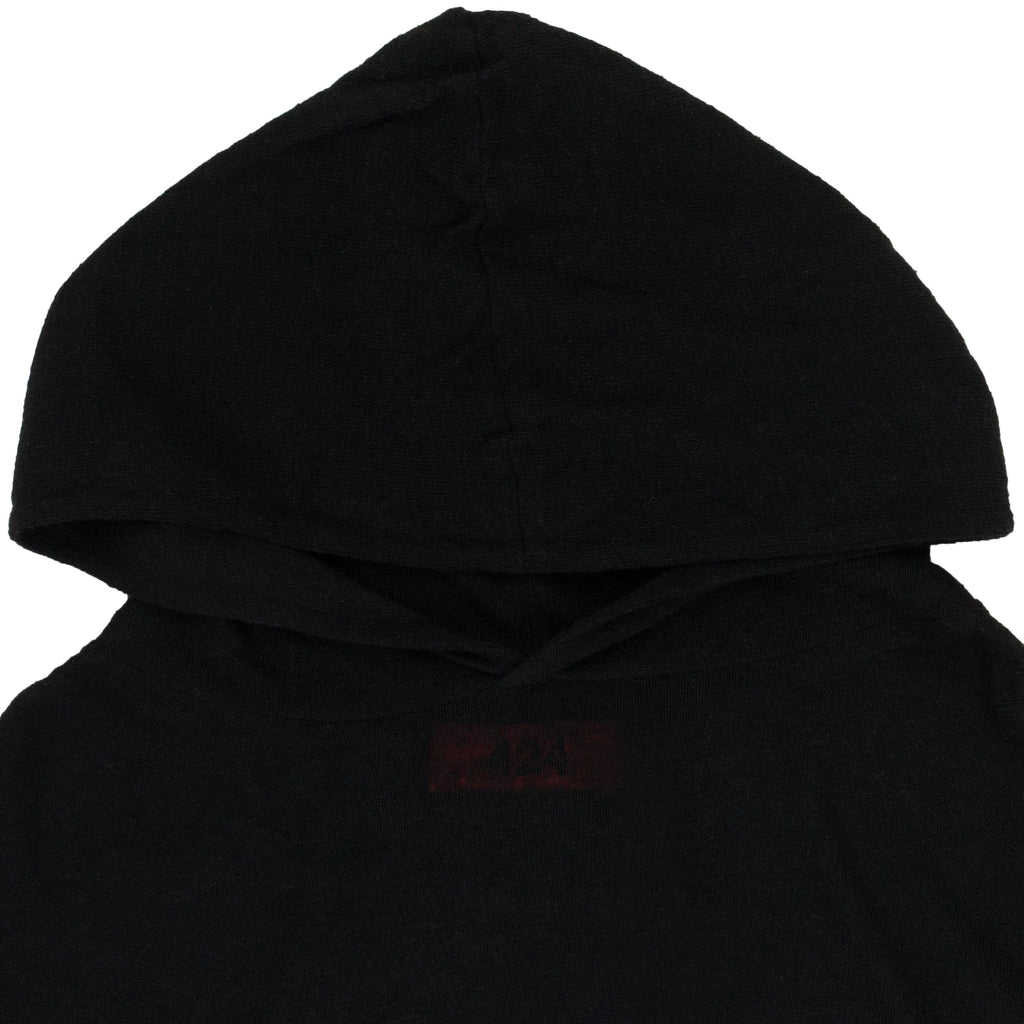 BLACK MESH LONG SLEEVE HOODIE