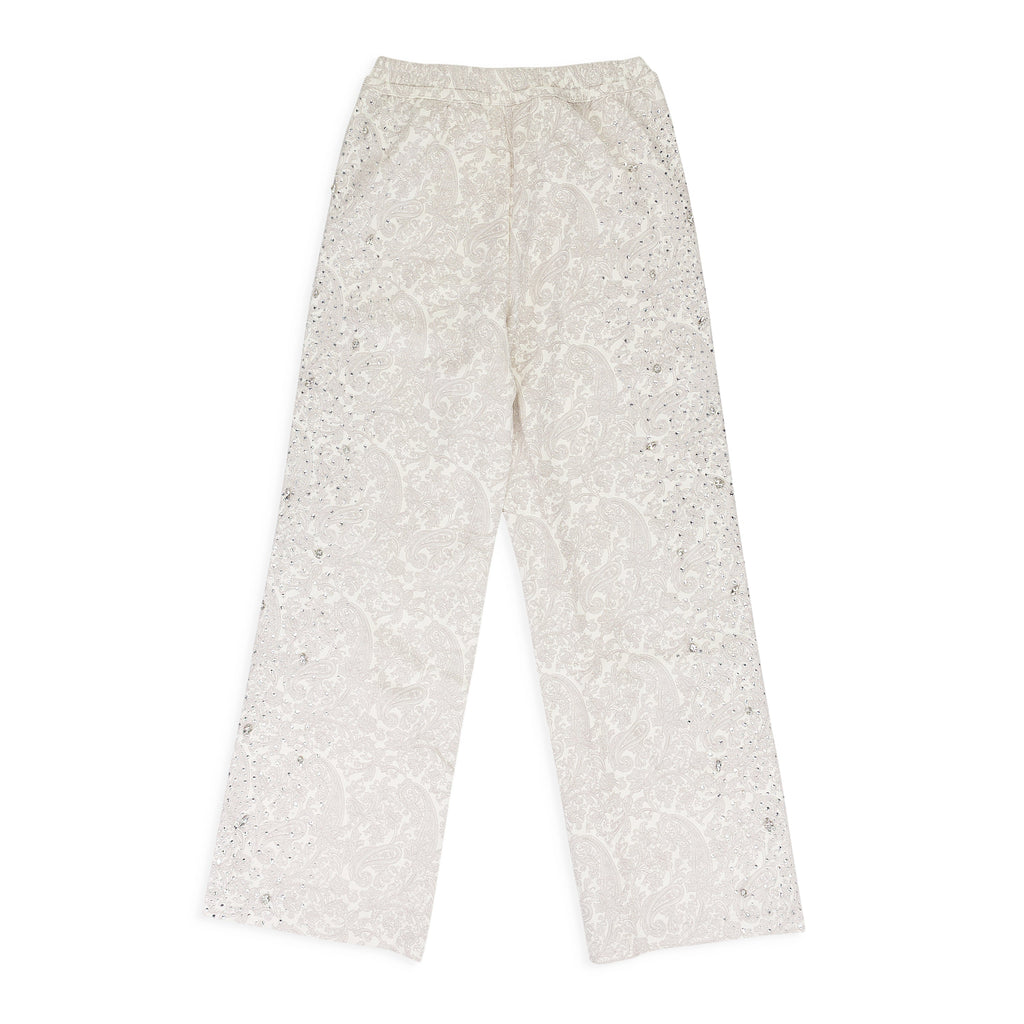WHITE CASHEW BLOSSOM PEARL SWEATPANTS