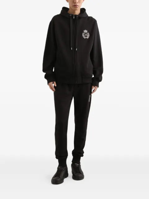 Dolce & Gabbana logo-applqiué zip-up sweater
