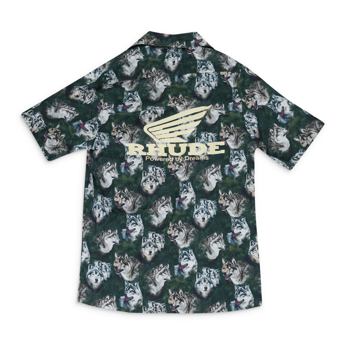 Multicolor Wolf In the Pines Button-Up