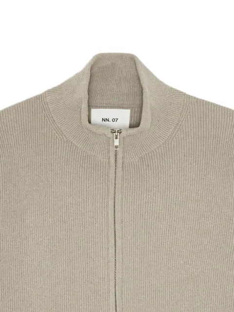 NN07 ribbed zip-up cardigan