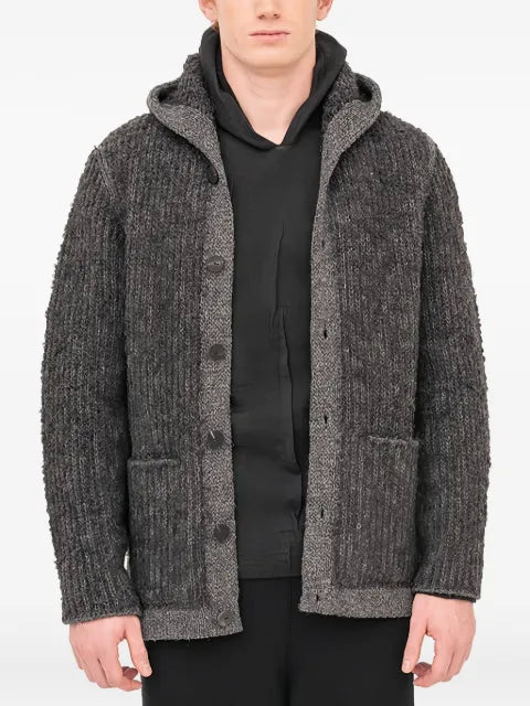Label Under Construction hooded buttoned hoodie