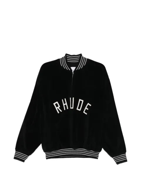 RHUDE velour quarter-zip sweatshirt