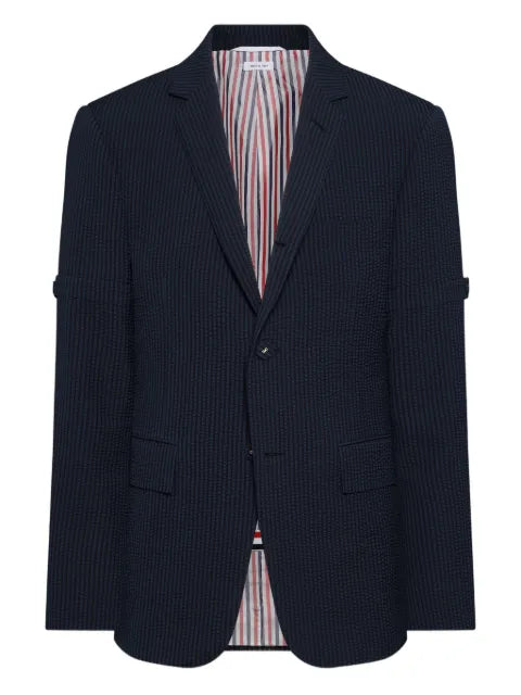Thom Browne wool seersucker sportcoat with armbands