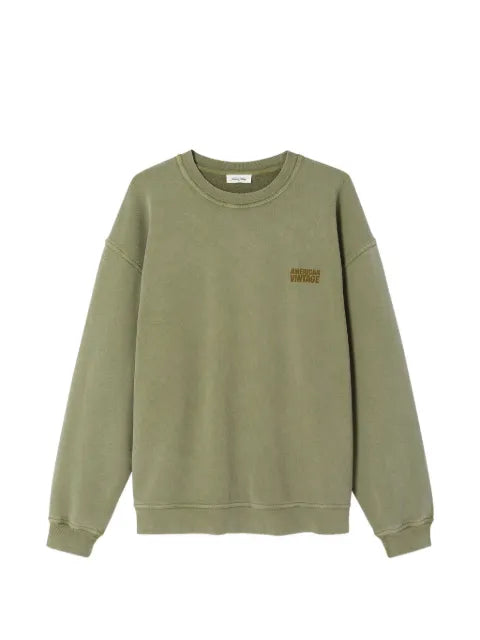American Vintage Plizzy crewneck long-sleeve cotton sweatshirt