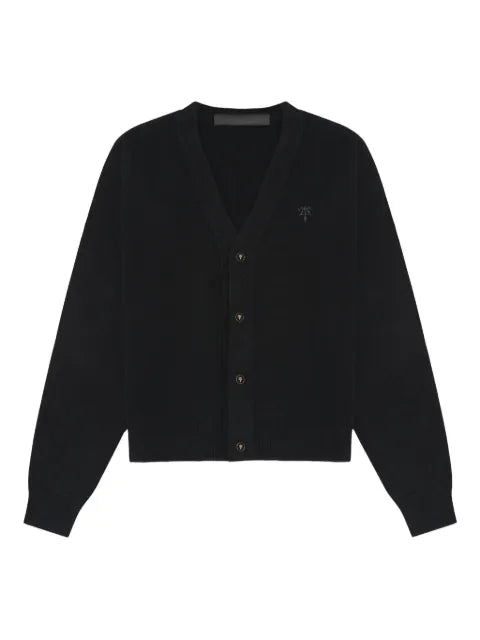 PLACE OF ËLMS logo-plaque cardigan