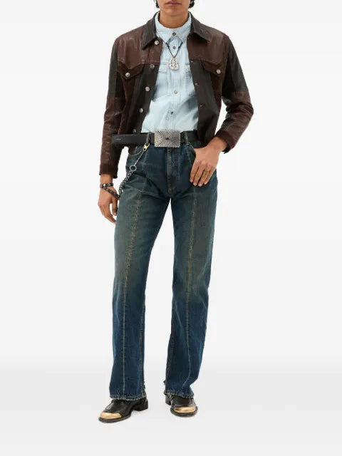 Versace leather blouson