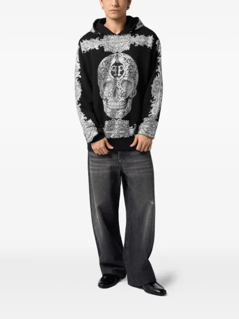 Philipp Plein hoodie baroque Skull stones