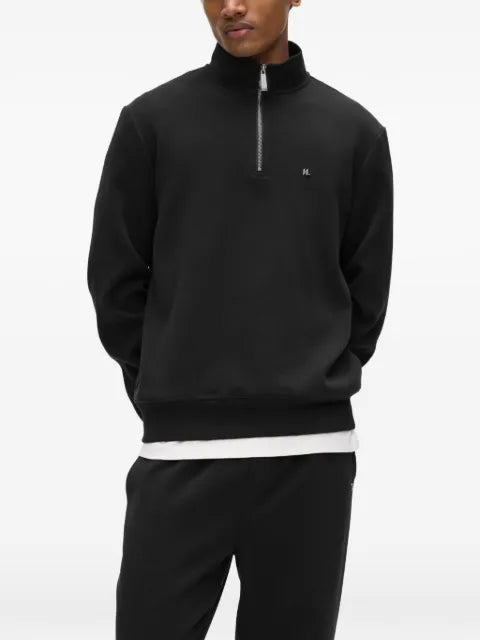 Karl Lagerfeld quarter-zip logo-plaque sweatshirt