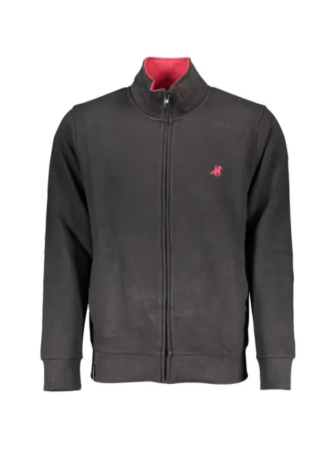 U.S. Grand logo-embroidered zip-up sweater