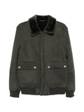Eleventy shearling-collar bomber jacket