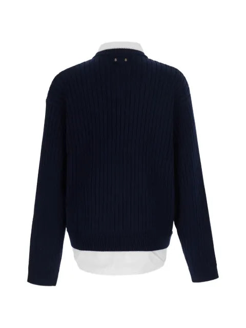 Balenciaga ribbed-knit layered-effect sweater