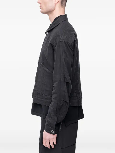 The Viridi-Anne herringbone-pattern jacket