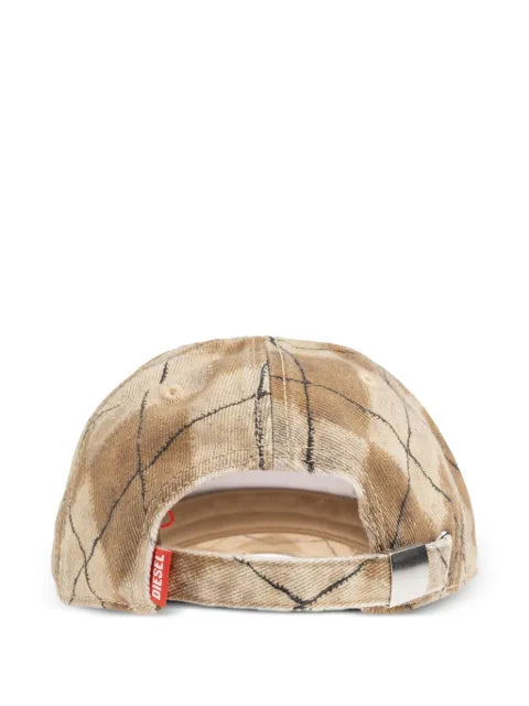 Diesel C-Roumb baseball cap with argyle pattern