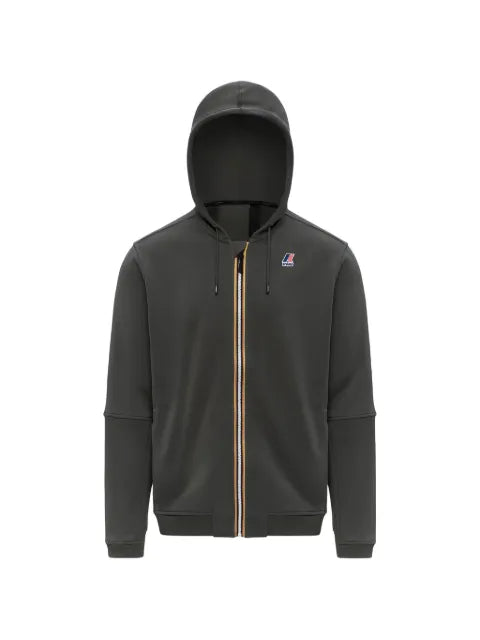 K-Way logo-print zip-up hoodie