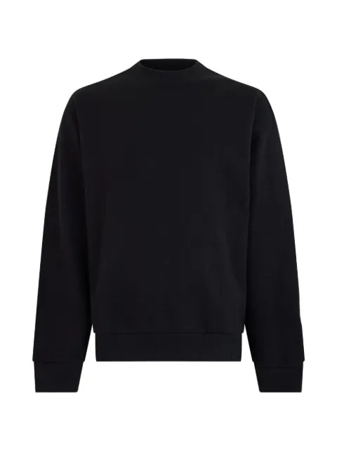 BOSS logo-patch ribbed-trim sweater