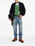 Versace button-up suede jacket