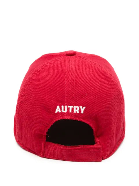 Autry embroidered corduroy baseball cap
