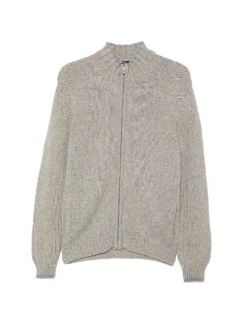 Fedeli zip-fastening chunky-knit cardigan