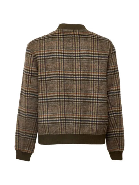 AMARANTO  prince of wales check bomber jacket
