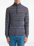 ETRO cable-knit cashmere sweater with zip