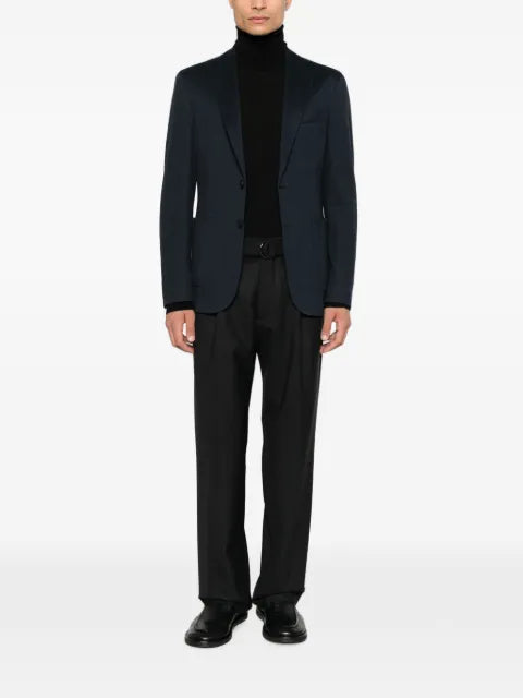 BOSS notch-lapel single-breasted jacket