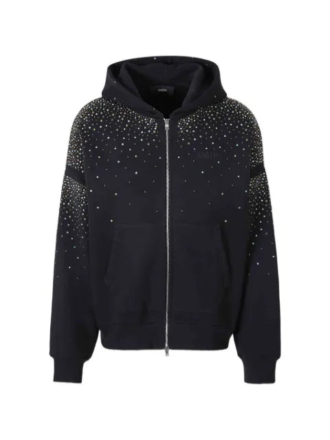 AMIRI crystal-embellished zip-up hoodie