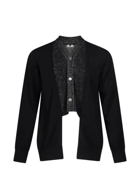 Comme des Garçons Homme Plus layered-effect fine-knit cardigan