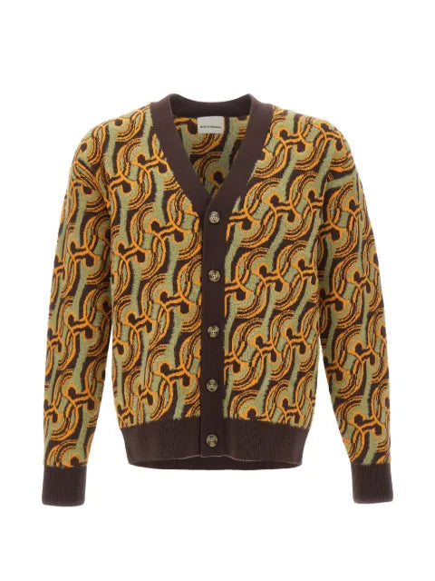 Drôle De Monsieur D Mirror Abstrait jacquard cardigan