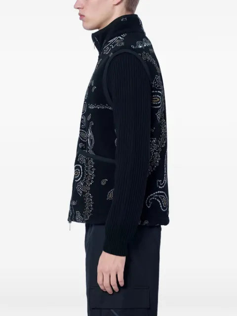 Moncler paisley-print quilted gilet