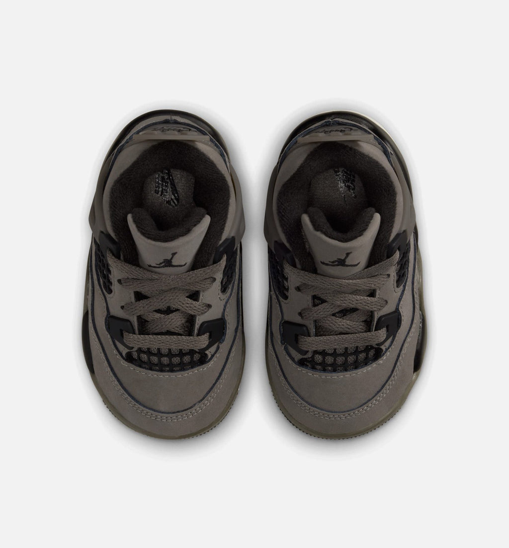 Air Jordan 4 Retro Cave Stone and Black Infant/Toddler Lifestyle Shoes - Cave Stone/Black/Moon Particle