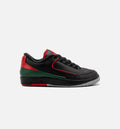 Air Jordan 2 Retro Low Christmas Grade School Sneakers - Black / Fire Red / Cement Grey