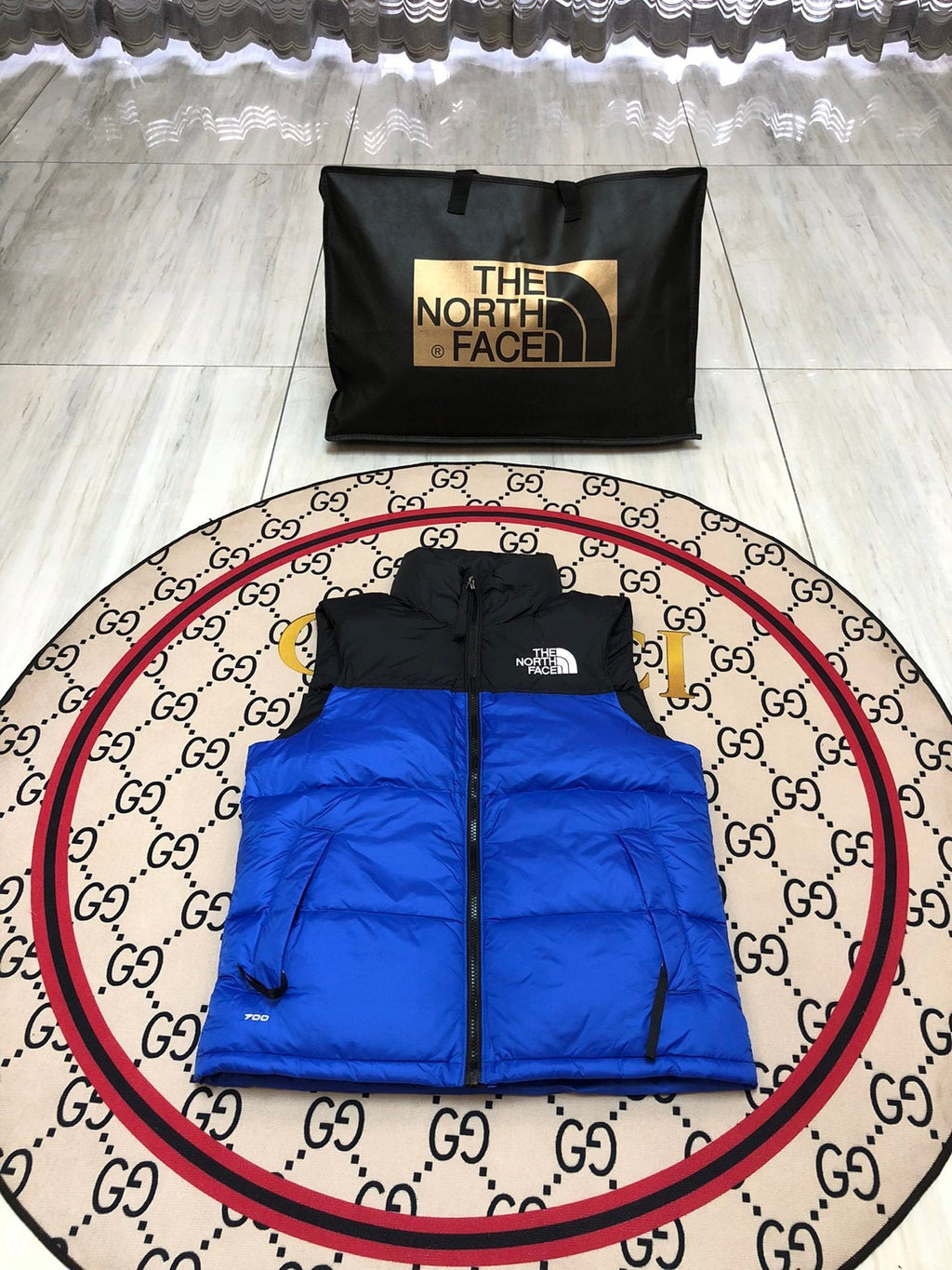 The North Face Blue Black 1996 Retro Nuptse Down Vest
