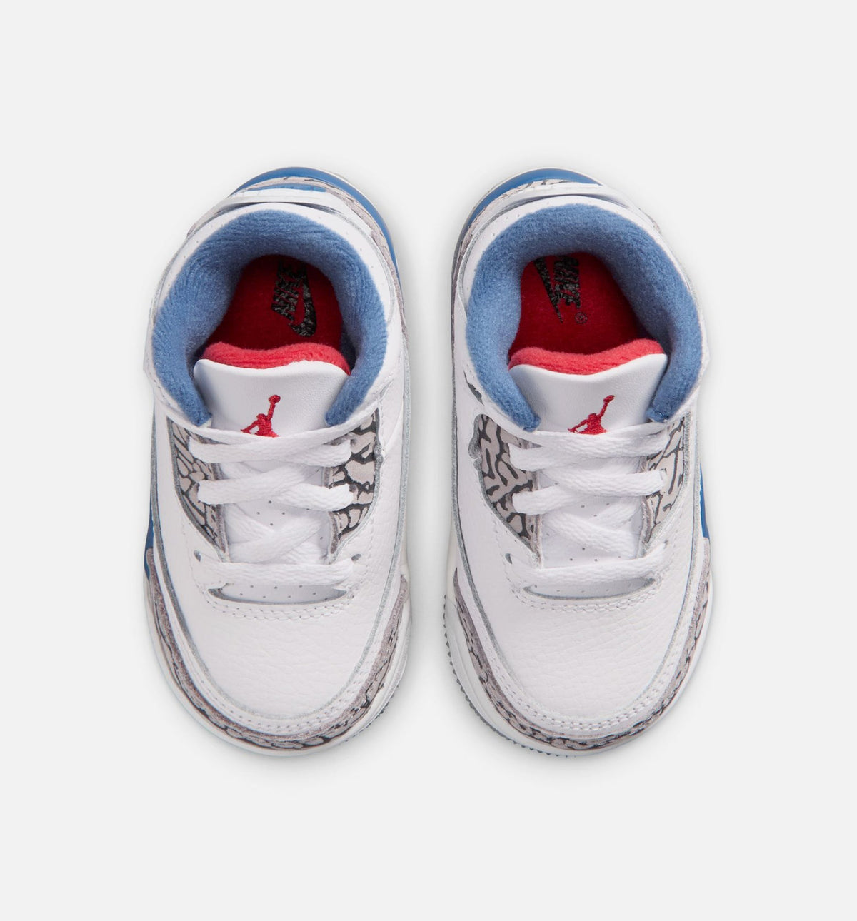 Air Jordan 3 Retro OG True Blue Infant & Toddler Lifestyle Shoe - White/Fire Red/True Blue