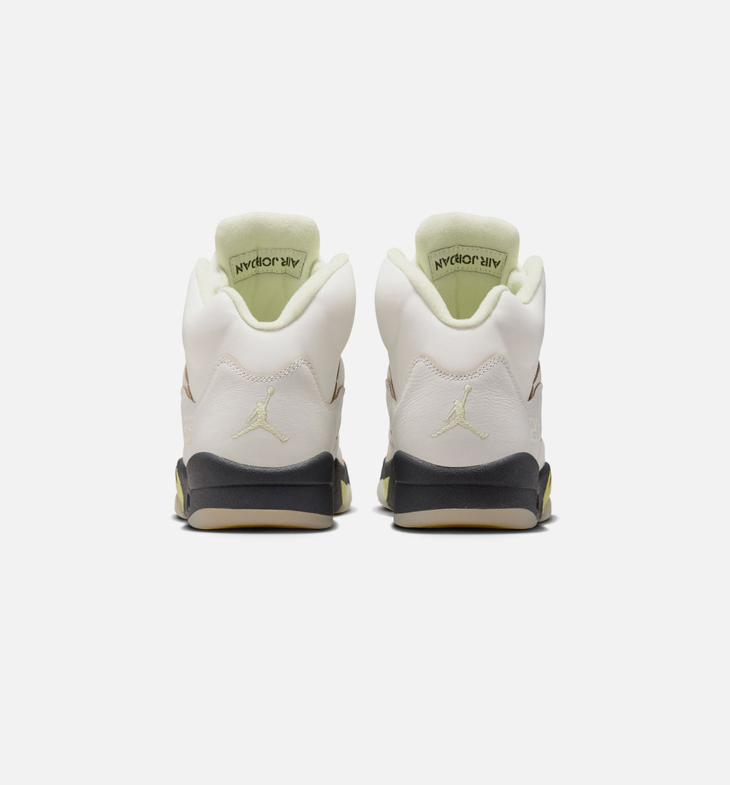 Air Jordan 5 Retro Sail & Luminous Green Women's Lifestyle Shoes - Sail/Luminous Green/Anthracite