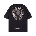 Chrome Heart T Shirts Horseshoe Cross Print Short Sleeve T-Shirt