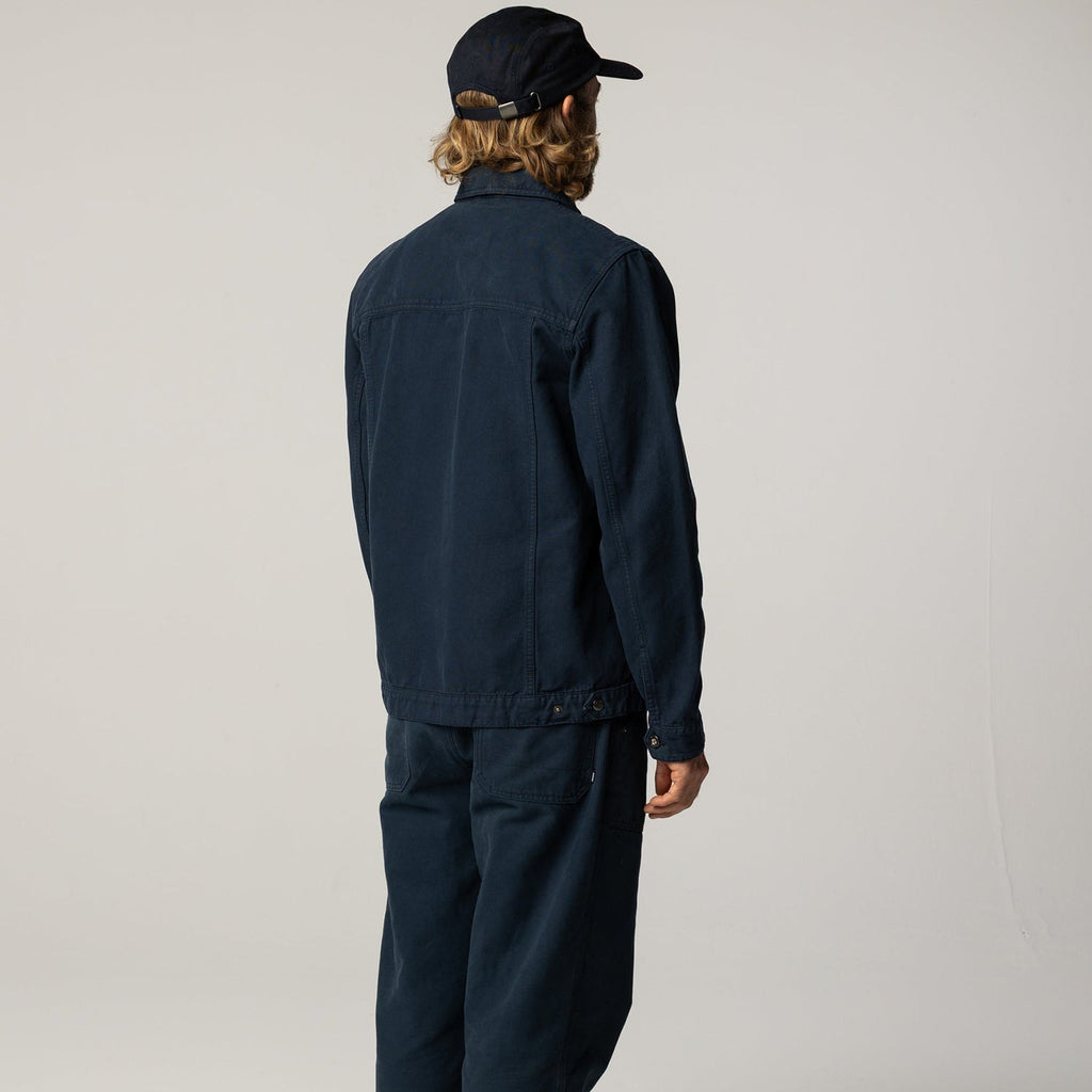 Finisterre Basset Trucker Jacket: Navy